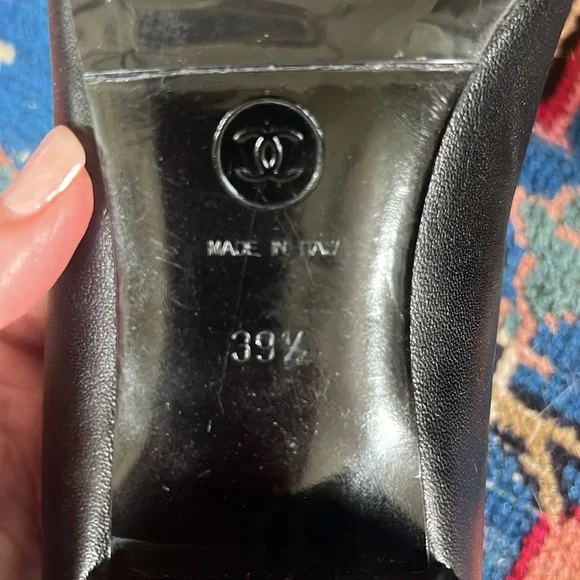 CHANEL Camellia Flower Block Heel Pumps 9.5 - Picture 11 of 12